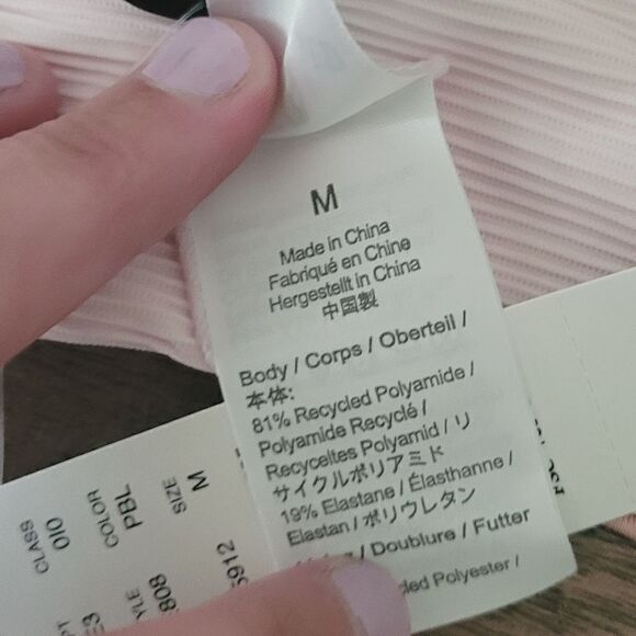 New J.Crew Ribbed High-Rise Cheeky Bikini Bottom in Light Pink Size Medium NWT - Picture 11 of 11